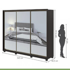 Guarda Roupa Casal Com Espelho E Pés 3 Portas 6 Gavetas Spazi