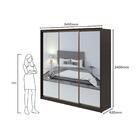 Guarda Roupa Casal Com Espelho E Pés 3 Portas 6 Gavetas Spazi