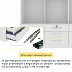 Guarda Roupa Casal Com Espelho E Pés 3 Portas 9 Gavetas 199cm