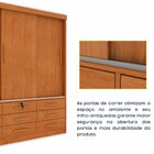 Guarda Roupa Casal Com Espelho E Pés 3 Portas 9 Gavetas 199cm