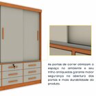 Guarda Roupa Casal Com Espelho E Pés 3 Portas 9 Gavetas 199cm