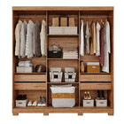 Guarda Roupa Casal Com Espelho E Pés 3 Portas De Correr 100 M