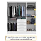 Guarda Roupa Casal Com Espelho E Pés 6 Portas 4 Gavetas 180cm