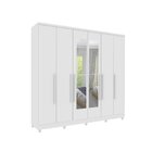 Guarda Roupa Casal Com Espelho E Pés 6 Portas 4 Gavetas 239cm