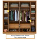 Guarda Roupa Casal Com Espelho E Pés 6 Portas 4 Gavetas 239cm
