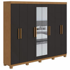 Guarda Roupa Casal Com Espelho E Pés 8 Portas 4 Gavetas Andar