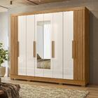 Guarda Roupa Casal com Espelho e Pés 8 Portas Diplomata Moval