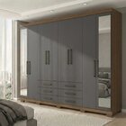 Guarda Roupa Casal Com Espelho E Pés 8 Portas E 6 Gavetas Mas