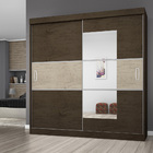 Guarda Roupa Casal Com Espelho E Porta De Correr 2040 Araplac