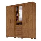 Guarda-roupa Casal Com Espelho Eldorado 4 Pt 3 Gv Castanho