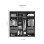 Guarda-roupa Casal Com Espelho Eleganza L 3 Pt 6 Gv Álamo