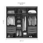 Guarda-roupa Casal Com Espelho Eleganza L 3 Pt 6 Gv Branco