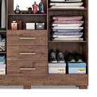 Guarda-roupa Casal Com Espelho Emily 4 Pt 3 Gv Café