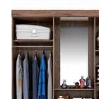 Guarda-roupa Casal Com Espelho Emily 4 Pt 3 Gv Café