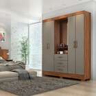 Guarda-roupa Casal Com Espelho Emily 4 Pt 3 Gv Savana E Grafi