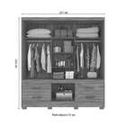 Guarda-roupa Casal Com Espelho Florida 5 Pt 4 Gv Naturale