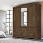 Guarda-roupa Casal Com Espelho Florida 5 Pt 4 Gv Wengue