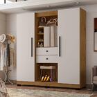 Guarda Roupa Casal Com Espelho Freijó Baunilha Cap2219-96 Ara