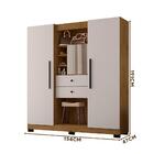 Guarda Roupa Casal Com Espelho Freijó Baunilha Cap2219-96 Ara