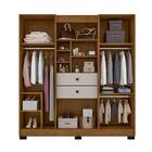 Guarda Roupa Casal Com Espelho Freijó Baunilha Cap2219-96 Ara