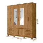 Guarda Roupa Casal Com Espelho Freijó Porto Plus Moval 2,01m