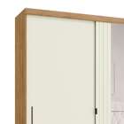 Guarda-roupa Casal Com Espelho Frow 3 Pt 4 Gv Freijó E Off Wh