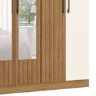 Guarda-roupa Casal Com Espelho Frow 6 Pt 3 Gv Freijó E Off Wh