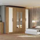 Guarda-roupa Casal Com Espelho Frow 6 Pt 3 Gv Freijó E Off Wh