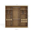 Guarda-roupa Casal Com Espelho Frow 6 Pt 3 Gv Freijó E Off Wh