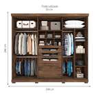 Guarda-roupa Casal Com Espelho Guarapari I 6 Pt 6 Gv Café