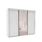 Guarda-roupa Casal Com Espelho Inovatto Ll 3 Pt 6 Gv Branco