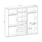 Guarda-roupa Casal Com Espelho Inovatto Ll 3 Pt 6 Gv Branco