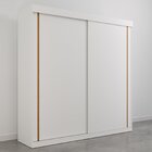Guarda Roupa Casal Com Espelho Interno 2 Portas De Correr Bor