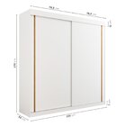 Guarda Roupa Casal Com Espelho Interno 2 Portas De Correr Bor