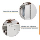 Guarda Roupa Casal Com Espelho Interno 2 Portas De Correr Bor