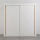 Guarda Roupa Casal Com Espelho Interno 2 Portas De Correr Bor