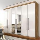 Guarda Roupa Casal Com Espelho Isabela Bor/off Whit - Móveis