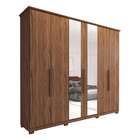 Guarda-roupa Casal Com Espelho Itaúnas 6 Pt 4 Gv Avelã