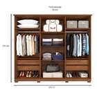 Guarda-roupa Casal Com Espelho Itaúnas 6 Pt 4 Gv Avelã