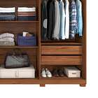 Guarda-roupa Casal Com Espelho Itaúnas 6 Pt 4 Gv Avelã