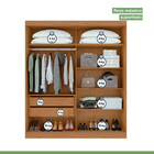 Guarda-roupa Casal Com Espelho Lani Flex 2 Pt 2 Gv Amêndoa E