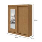 Guarda-roupa Casal Com Espelho Lani Flex 2 Pt 2 Gv Amêndoa E