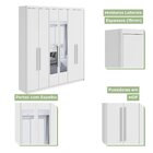 Guarda-roupa Casal Com Espelho Libra 6 Pt 3 Gv Branco