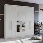 Guarda-roupa Casal Com Espelho Libra 6 Pt 3 Gv Branco