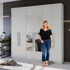 Guarda-roupa Casal Com Espelho Libra 6 Pt 3 Gv Branco