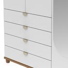 Guarda-roupa Casal Com Espelho Look 4 Portas 4 Gavetas Branco