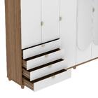 Guarda-roupa Casal Com Espelho Look 5 Portas 4 Gavetas Branco