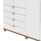 Guarda-roupa Casal Com Espelho Look 5 Portas 4 Gavetas Branco