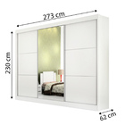 Guarda Roupa Casal Com Espelho Los Angeles 03 Portas D'doro M