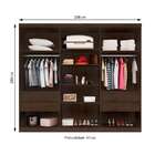 Guarda-roupa Casal Com Espelho Lucian 6 Pt Imbuia